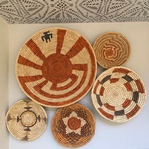 Decorative woven wall baskets